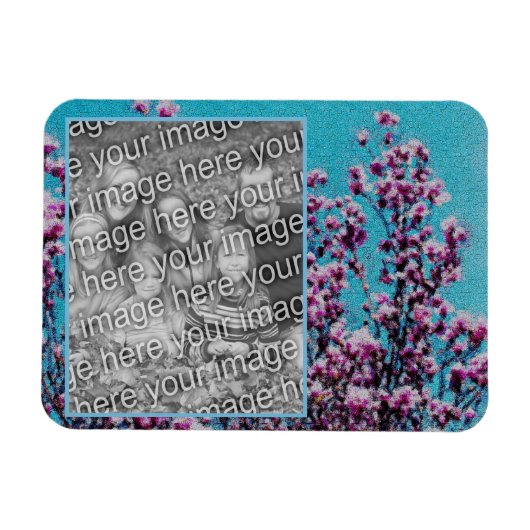 Magnet Flexible Magnolia Blossoms Blue Sky Peinture Ajouter Votre  (Horizontal)