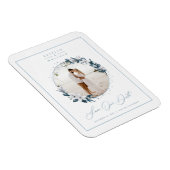 Magnet Flexible Magnolia & Dusty Blue Circle Photo Enregistrer La  (Côté Droit)