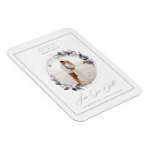 Magnet Flexible Magnolia Floral & Mauve Circle Photo Sauvez La Dat (Côté Droit)