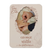 Magnet Flexible Magnolia Line Art Orné  (Vertical)