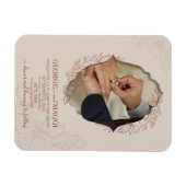 Magnet Flexible Magnolia Line Art Orné (Horizontal)
