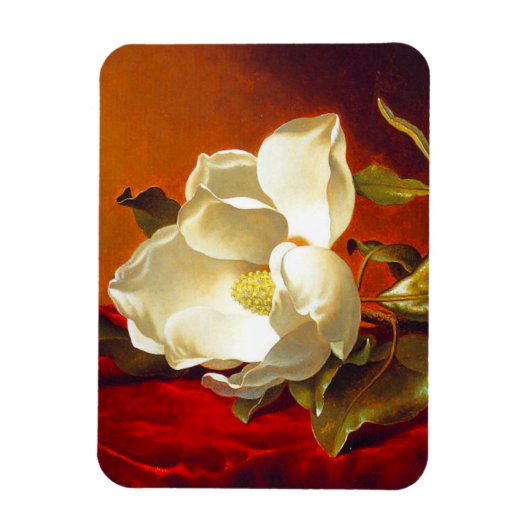 Magnet Flexible Magnolia sur Red Velvet Martin Johnson Heade (Vertical)