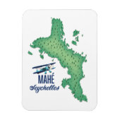 Magnet Flexible Mahé, Seychelles Carte ancienne (Vertical)