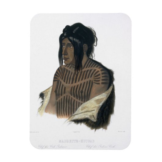 Magnet Flexible Mahsette-Kuiuab, chef des Indiens cris, plaque (Vertical)