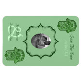 Magnet Flexible Main de henné de Hamsa (Vert) (Enregistrer la date (Horizontal)
