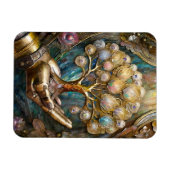 Magnet Flexible Main Robot D'Or Tenant Arbre De Vie D'Or (Horizontal)