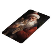 Magnet Flexible Maine Coon avec Noël Festif du Père Noël (Côté Gauche)