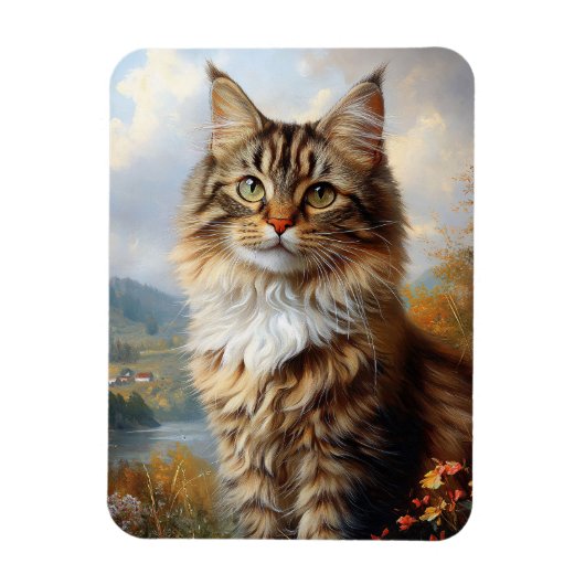 Magnet Flexible Maine Coon Kitten Portrait flexible (Vertical)