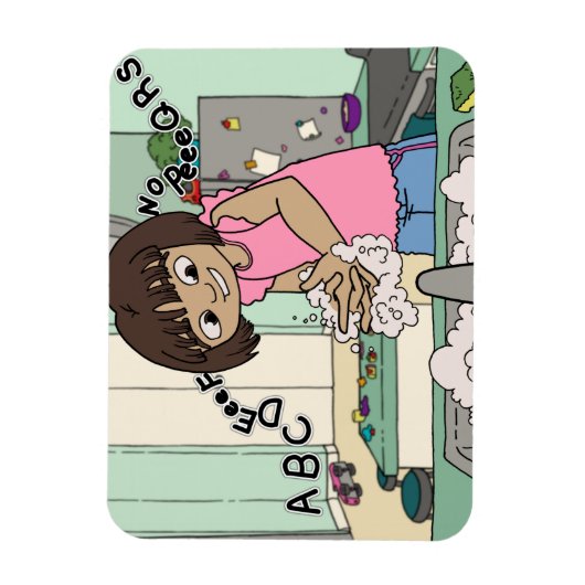 Magnet Flexible Mains de lavage (Vertical)