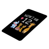 Magnet Flexible Maintenant j'ai 12 ans 12ème anniversaire au Zoo (Côté Gauche)