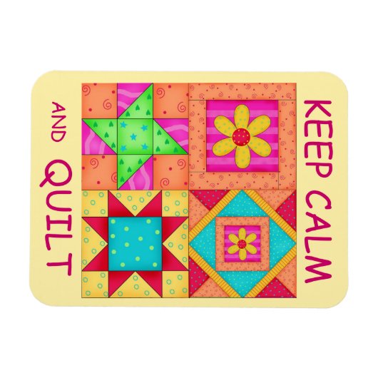 Magnet Flexible Maintenez le calme et la surface composée de blocs (Horizontal)