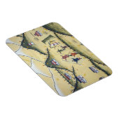 Magnet Flexible Maison bhoutanaise avec peintures au tir à l'arc - (Côté Droit)