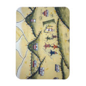 Magnet Flexible Maison bhoutanaise avec peintures au tir à l'arc - (Vertical)