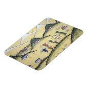 Magnet Flexible Maison bhoutanaise avec peintures au tir à l'arc - (Côté Gauche)