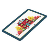 Magnet Flexible Maison d'automne et chat (Côté Gauche)