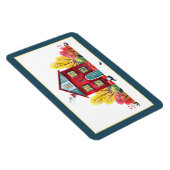 Magnet Flexible Maison d'automne et chat (Côté Droit)