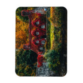 Magnet Flexible Maison de campagne avec vignes rouges Couvrant la  (Vertical)