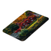 Magnet Flexible Maison de campagne avec vignes rouges Couvrant la  (Côté Gauche)