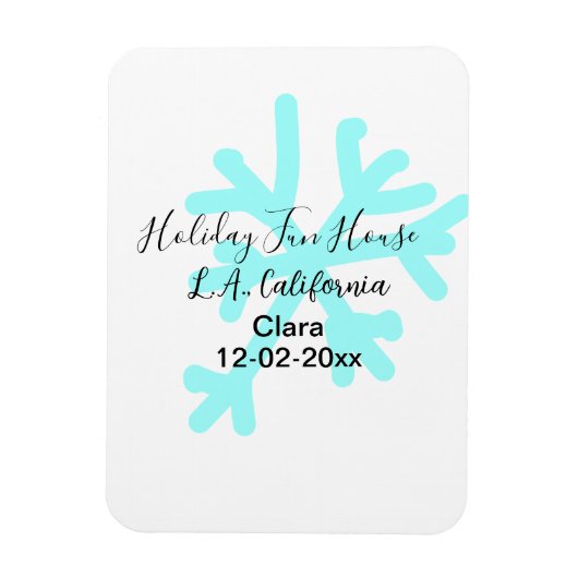 Magnet Flexible Maison de camping de vacances de fêtes de flocons (Vertical)