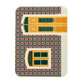 Magnet Flexible Maison de Lisbonne avec tuiles (Vertical)