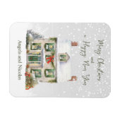 Magnet Flexible Maison de Noël en Neige (Horizontal)