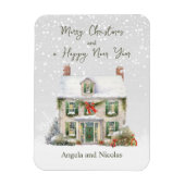 Magnet Flexible Maison de Noël en Neige (Vertical)