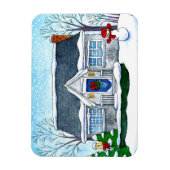 Magnet Flexible Maison de Noël mignonne avec aimant de bonhomme de (Vertical)