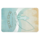 Magnet Flexible Maison de plage Nautilus Pêcheur Bleu Aqua ID623 (Horizontal)