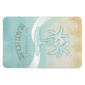Magnet Flexible Maison de plage Palmiers Aqua ID623 (Horizontal)