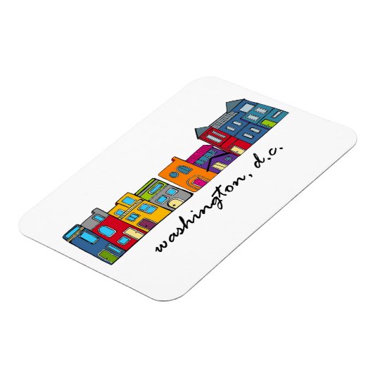 Magnet Flexible Maison de rangée Washington DC (Côté Gauche)