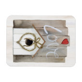 Magnet Flexible Maison d'oiseaux rustique Valentine (Horizontal)