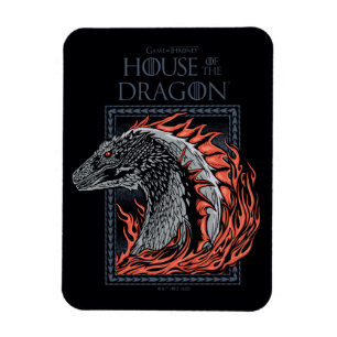 Magnet Flexible MAISON DU DRAGON   Profil de dragon en flammes