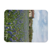 Magnet Flexible Maison du Texas célèbre Bluebonnets (Horizontal)