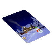Magnet Flexible Maison en hiver Jigsaw Puzzle (Côté Droit)