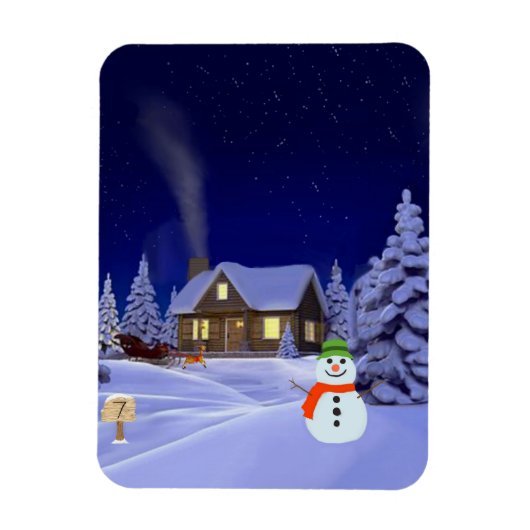 Magnet Flexible Maison en hiver Jigsaw Puzzle (Vertical)