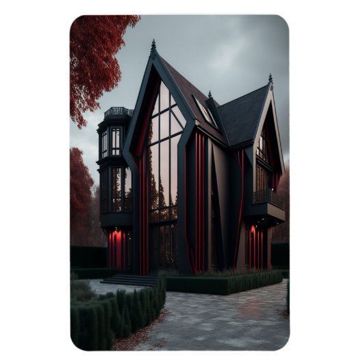 Magnet Flexible Maison gothique Moderne Hi-Tech Design Extérieur. (Vertical)