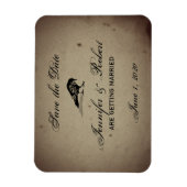 Magnet Flexible Maison gothique vintage Enregistrer la date (Vertical)