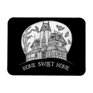 Magnet Flexible Maison hantée et chauves-souris Halloween