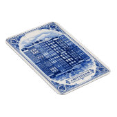 Magnet Flexible maisons de canal d'Amsterdam style Delft Blue aima (Côté Droit)