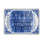 Magnet Flexible maisons de canal d'Amsterdam style Delft Blue aima (Horizontal)