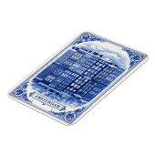 Magnet Flexible maisons de canal d'Amsterdam style Delft Blue aima (Côté Gauche)
