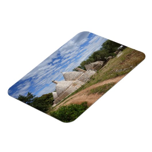 Magnet Flexible Maisons Trulli dans les Pouilles/Pouilles (Côté Gauche)