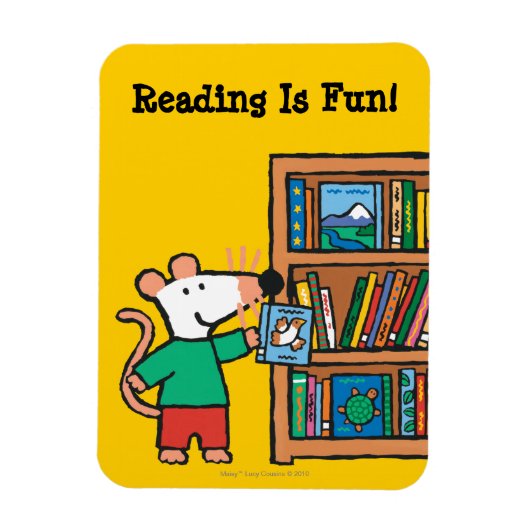 Magnet Flexible Maisy et une bibliothèque de livres (Vertical)