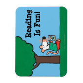 Magnet Flexible Maisy Lit Son Livre De Bibliothèque En Dehors (Vertical)