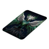 Magnet Flexible Majestic Green & White Phoenix Bird (Côté Gauche)