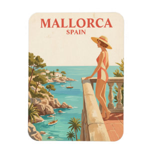 Magnet Flexible Majorque Espagne Voyage Vintage Côte Espagnole
