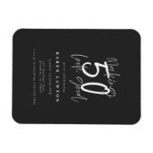 Magnet Flexible Making 50 Gook good black birthday invite (Horizontal)