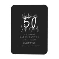 Making 50 Gook good black birthday invite
