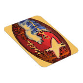 Magnet Flexible Malibu Californie surfer vague art rectangle magné (Côté Droit)