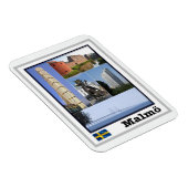 Magnet Flexible Malmö - Suède - Mosaïque - Aimant (Côté Droit)